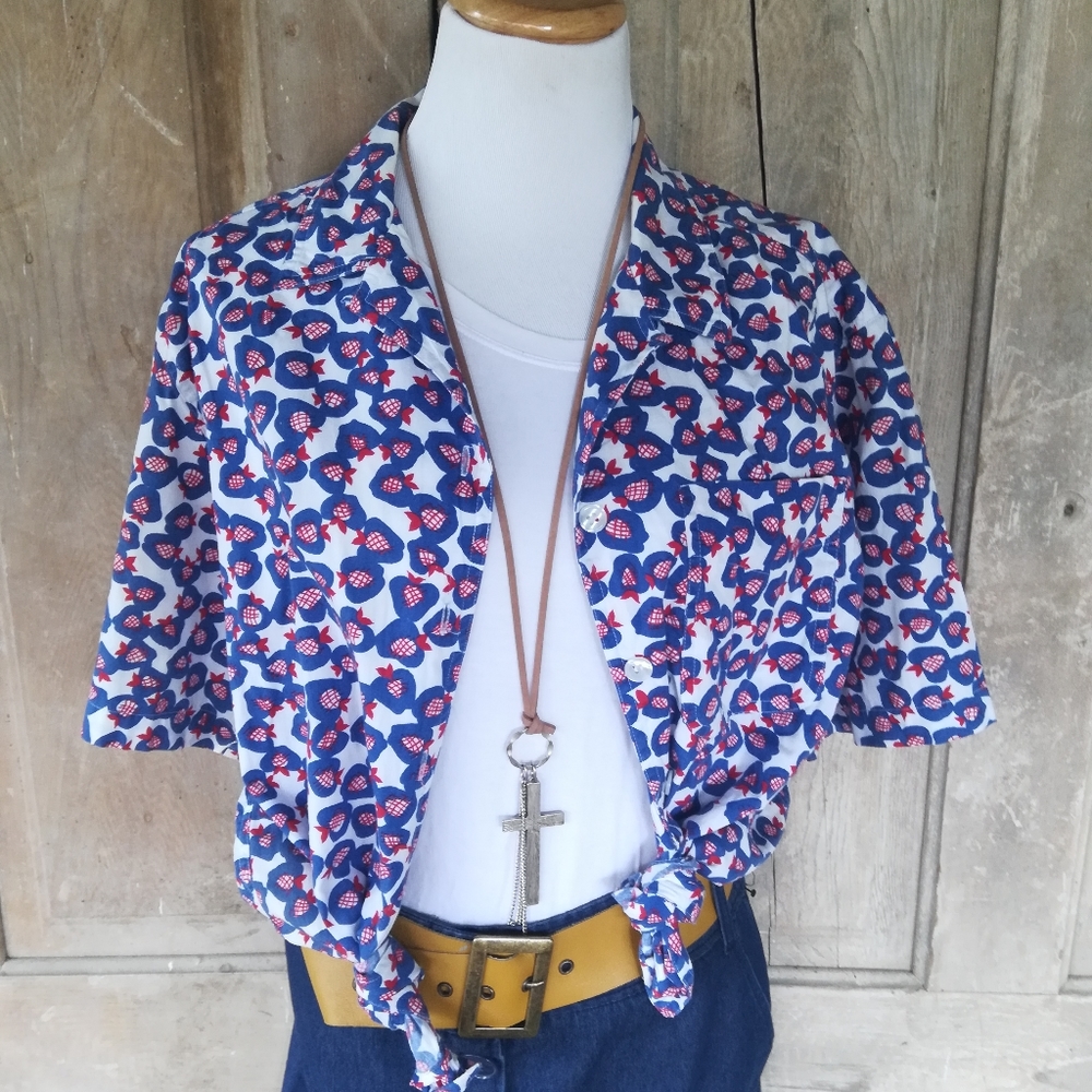 Vintage Apple Print Top